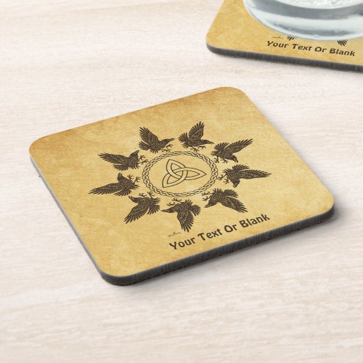 Ravens Circle Dance Bier Onderzetter (Linkerzijde)