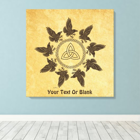 Ravens Circle Dance Canvas Afdruk (Insitu (Houten vloer))