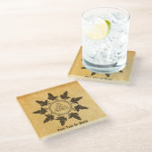 Ravens Circle Dance Glazen Onderzetter (Schuin)