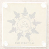 Ravens Circle Dance Glazen Onderzetter (Achterkant)