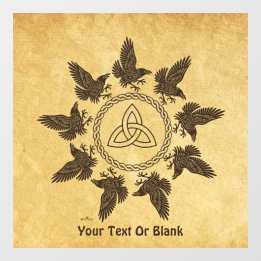 Ravens Circle Dance Raamsticker (Vel)