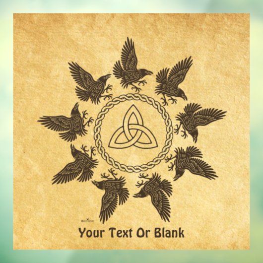 Ravens Circle Dance Raamsticker (Vel 3)