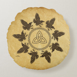 Ravens Circle Dance Rond Kussen