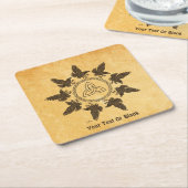 Ravens Circle Dance Vierkante Kartonnen Onderzetter (Schuin)