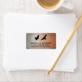 Ravens & Coeurs Halloween Mariage Étiquette de adr (En situation)