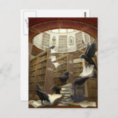 Ravens dans la carte postale de la bibliothèque (Devant / Derrière)