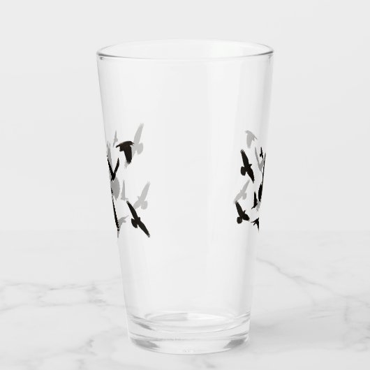 Ravens Drink of bier Glas (Links)