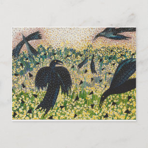 Ravens en Wild Mustard Briefkaart