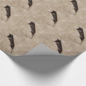Raven's Feather Bird-lover Crow Design Cadeaupapier (Hoek)