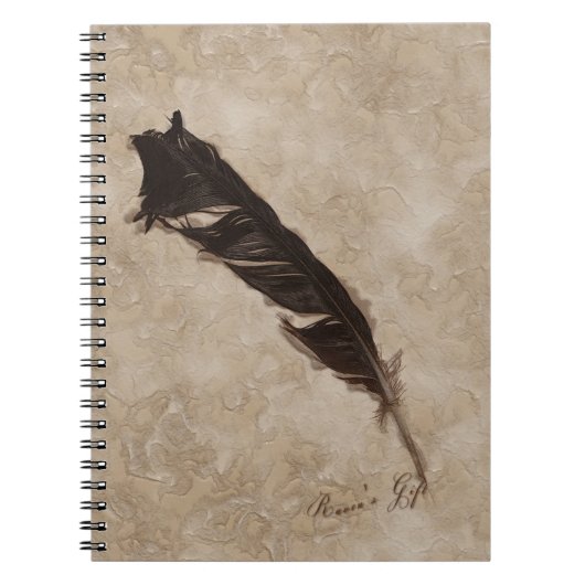 Raven's Feather Bird-lover Crow Design Notitieboek (Voorkant)