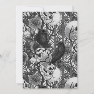 Ravens geheim. Donkere en humeurige gotische illus