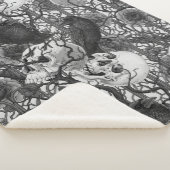 Ravens geheim. Donkere en humeurige gotische illus Sherpa Deken (3/4)