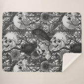 Ravens geheim. Donkere en humeurige gotische illus Sherpa Deken (Voorkant (horizontaal))