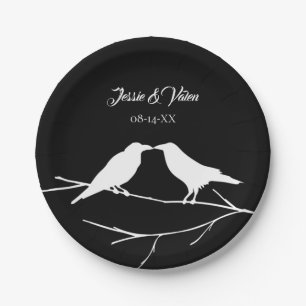Ravens Gothic Wedding Papieren Bordje