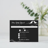 Ravens Gothic Wedding Reply Kaart (Staand voorkant)