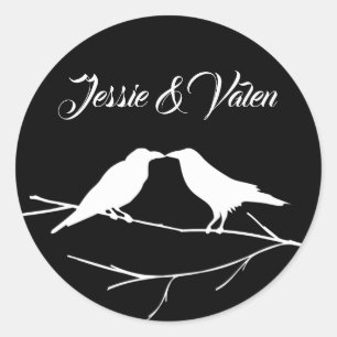 Ravens Gothic Wedding Ronde Sticker