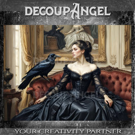 Raven's Guest Decoupage Tissuepapier