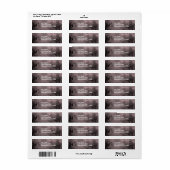 Ravens Haunted Sky Red Mist Return Address Etiket (Full Sheet)