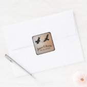 Ravens & Hearts Halloween Wedding Sticker (Envelop)