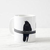 "RAVENS ON A WIRE" Corvids Wildlife Mug (Devant gauche)