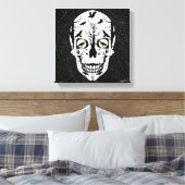 Ravens Skull Skeleton Wall Art Home Decor Canvas Afdruk (Insitu (Slaapkamer))