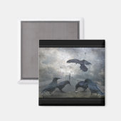 Ravens spelen met verloren tijd magneet (Voorkant / Achterkant)