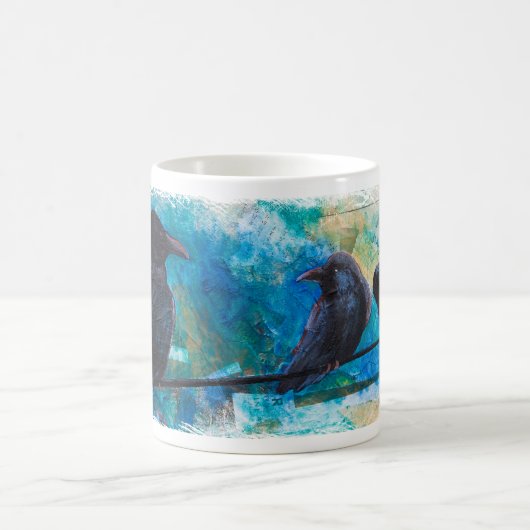 Ravens sur une tasse de fil (Centre)