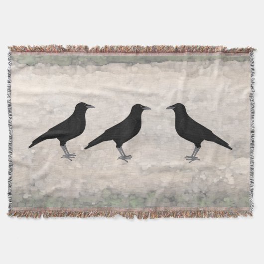 Ravens Throw Blanket Deken (Voorkant)