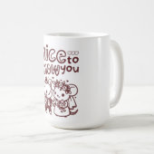 "Ravi de vous connaître" Mug Doodle Café - Sociabl (Devant droit)