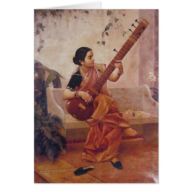 Ravi Varma schilder-dame met sitarThis (Voorkant)