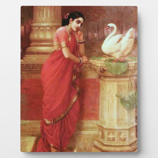 Ravi Varma Schilderijen-Hamsa Dhayamthi Fotoplaat (Voorkant)