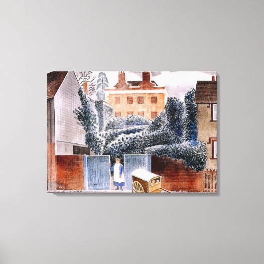 Ravilious - Castle Hedingham, Essex Canvas Afdruk (Voorkant)