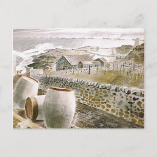 Ravilious - Convoy Passing an Island Briefkaart