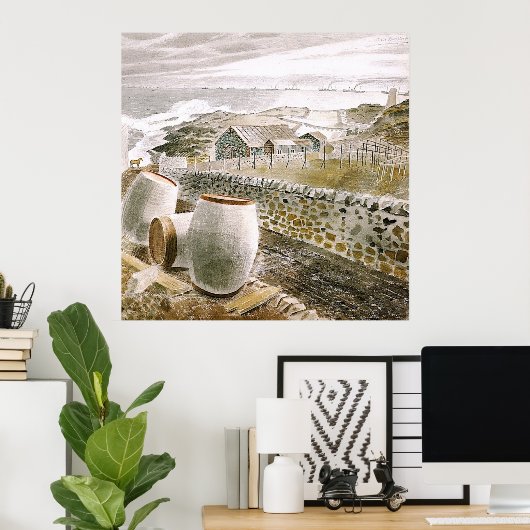 Ravilious - Convoy Passing an Island Poster (Thuiskantoor)