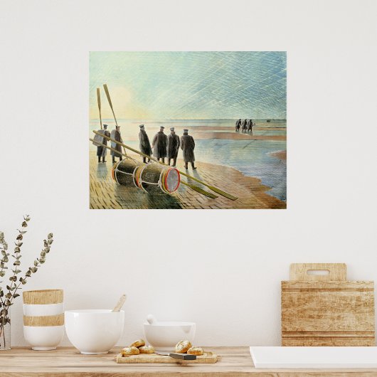 Ravilious - Dangerous Work at Low Tide, Poster (Keuken)