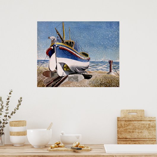 Ravilious - Lifeboot in Aldeburgh Poster (Keuken)