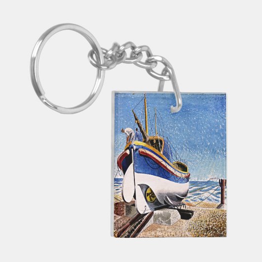 Ravilious - Lifeboot in Aldeburgh Sleutelhanger (Voorkant Links)