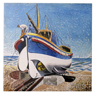 Ravilious - Lifeboot in Aldeburgh Tegeltje