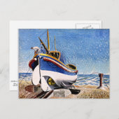 Ravilious - Lifeboot op het Briefkaart van Aldebur (Voorkant / Achterkant)