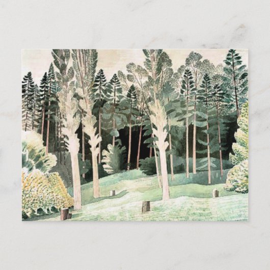 Ravilious - Lombardije Poplars, Briefkaart (Voorkant)