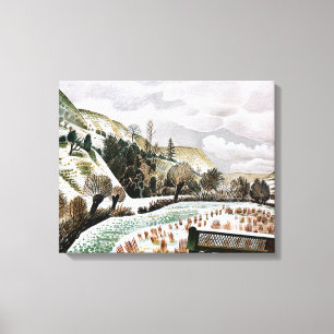 Ravilious - nieuwjaarssneeuw canvas afdruk