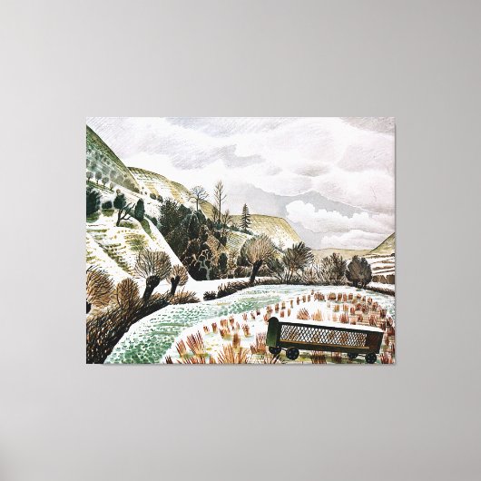 Ravilious - nieuwjaarssneeuw, canvas afdruk (Voorkant)
