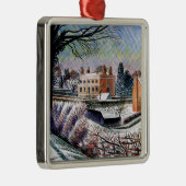 Ravilious - Pastorie in de winter Metalen Ornament (Rechts)