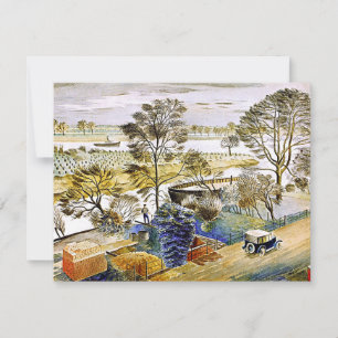 Ravilious - Rivier Thames bij Hemmersmith, fine ar