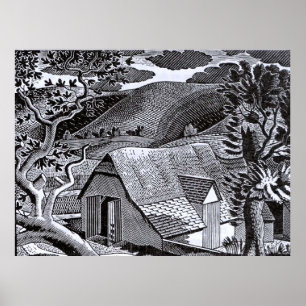 Ravilious - Sussex Landschap Poster