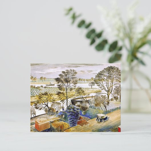 Ravilious - Thames in Hemmersmith Briefkaart (Staand voorkant)