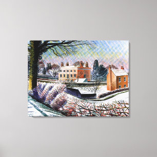 Ravilious - Vicarage in Winter, Canvas Afdruk