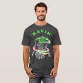 Ravin Raven Rave Party Neon Bird Funny T-shirt (Voorkant volledig)