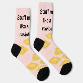Ravioli Crew Socks Funny Pasta Quote Sokken