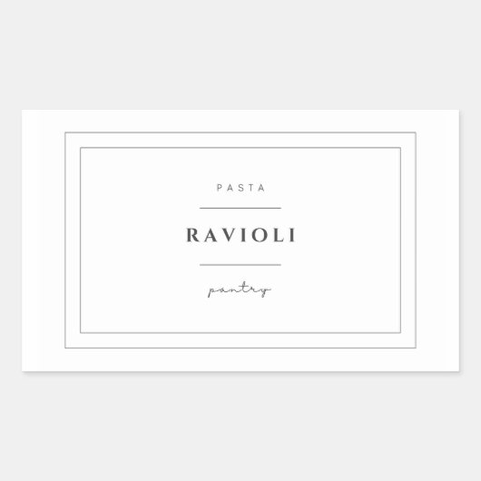 Ravioli Pasta Food Label Stickers (Voorkant)